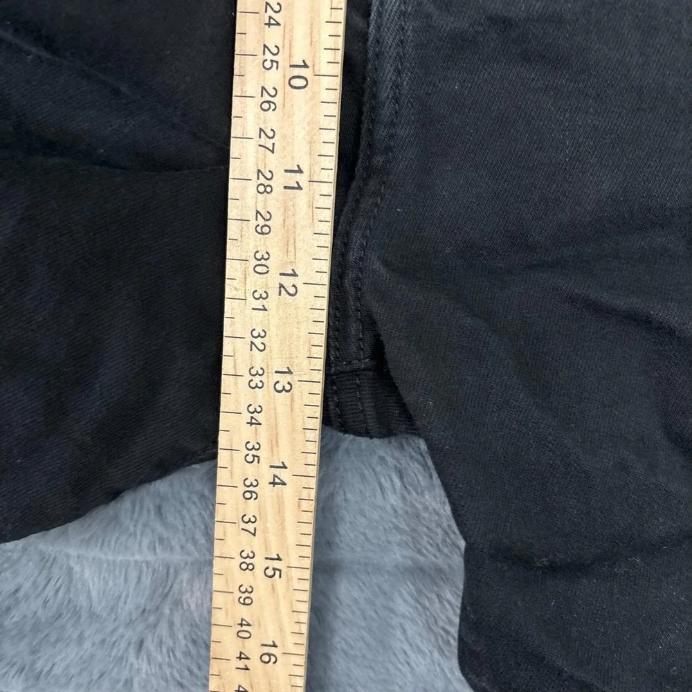 LRG Lifted Research Group Mens Black Baggy Taper Denim Shorts Size 36 Streetwear